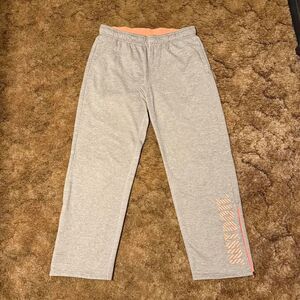 Vintage Y2K Nike Small Check Logo "Just Do It” Sweatpants Grey Pink Large